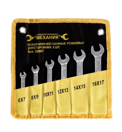 Набор ключей рожковых 6шт чехол Энкор 26067 26067 купить в Надыме