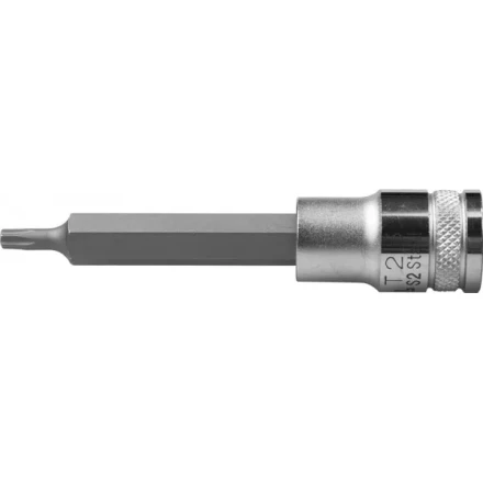 Торцовая бита-головка KRAFTOOL "INDUSTRIE QUALITAT", удлиненная, материал S2, TORX, сатинированная, 1/2", Т25 27906-25_z01 купить в Надыме