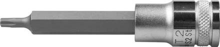 Торцовая бита-головка KRAFTOOL "INDUSTRIE QUALITAT", удлиненная, материал S2, TORX, сатинированная, 1/2", Т25 27906-25_z01 купить в Надыме