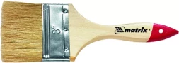 Кисть плоская "Стандарт" 3" (75 мм) натуральная щетина деревянная ручка MATRIX 82540