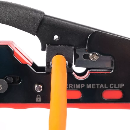 Кримпер многофункциональный КВТ JT-04А с 2 встроенными модулями для обжима RJ-45 (Cat 7), RJ-12, RJ-11 (89439) купить в Надыме