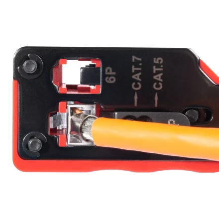 Кримпер многофункциональный КВТ JT-04А с 2 встроенными модулями для обжима RJ-45 (Cat 7), RJ-12, RJ-11 (89439) купить в Надыме
