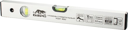 Уровень алюминиевый 1800 мм толщина профиля 1.3 мм 2 глазка  БАРС 35138 купить в Надыме