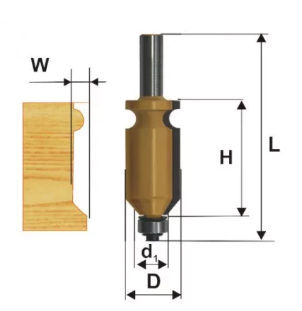 Фреза кромочная фигурная Ф222Х41 мм хвостовик 12 мм 46407 купить в Надыме