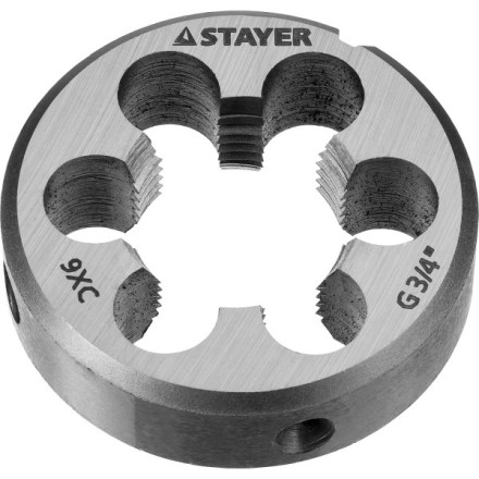 Плашка круглая ручная STAYER &quot;MASTER&quot;, сталь 9ХС, для трубной резьбы G 3/4`` 28029-3/4 купить в Надыме