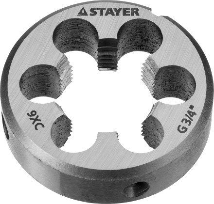 Плашка круглая ручная STAYER &quot;MASTER&quot;, сталь 9ХС, для трубной резьбы G 3/4`` 28029-3/4 купить в Надыме