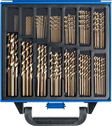 ЗУБР Кобальт, 99 шт, (1-10 мм), сталь Р6М5К5, класс А, мет.бокс, набор сверл по металлу, Профессионал (29626-H99) купить в Надыме