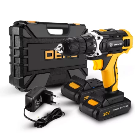 Дрель аккумуляторная DKCD20FU-Li DEKO + набор 63 инструмента, 063-4103 купить в Надыме