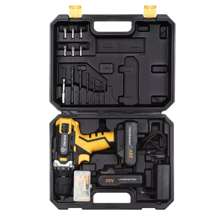 Дрель аккумуляторная DKCD20FU-Li DEKO + набор 63 инструмента, 063-4103 купить в Надыме