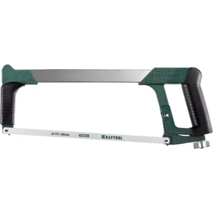 Ножовка по металлу KRAFTOOL "PRO-Kraft", 185 кг рычажное натяжение,обрезиненные рукоятки, биметаллическое полотно, 300 мм 15801_z01 купить в Надыме