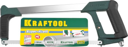 Ножовка по металлу KRAFTOOL &quot;PRO-Kraft&quot;, 185 кг рычажное натяжение,обрезиненные рукоятки, биметаллическое полотно, 300 мм 15801_z01 купить в Надыме
