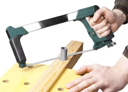 Ножовка по металлу KRAFTOOL "PRO-Kraft", 185 кг рычажное натяжение,обрезиненные рукоятки, биметаллическое полотно, 300 мм 15801_z01 купить в Надыме