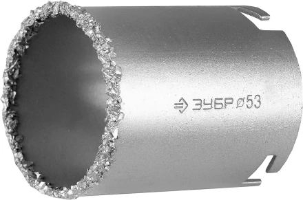 ЗУБР 53 мм, L 55 мм, карбид вольфрама, Кольцевая коронка (33350-53) купить в Надыме