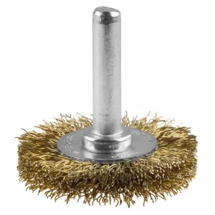 ЗУБР "ЭКСПЕРТ". Щетка дисковая для дрели, двухрядная, витая латунированная стальная проволока 0,3мм, 75мм 3520-075-2_z01 купить в Надыме