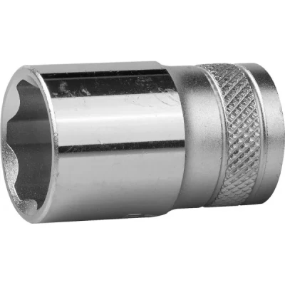 Торцовая головка KRAFTOOL "INDUSTRIE QUALITAT", Cr-V, SUPER-LOCK, хромосатинированная, 1/2", 17 мм 27801-17_z01