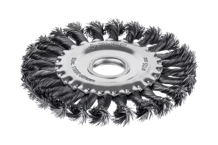 ЗУБР 125х22 мм, щетка дисковая для УШМ, жгутированная стальная проволока 0.5 мм, посад. 22 мм (35170-125) купить в Надыме