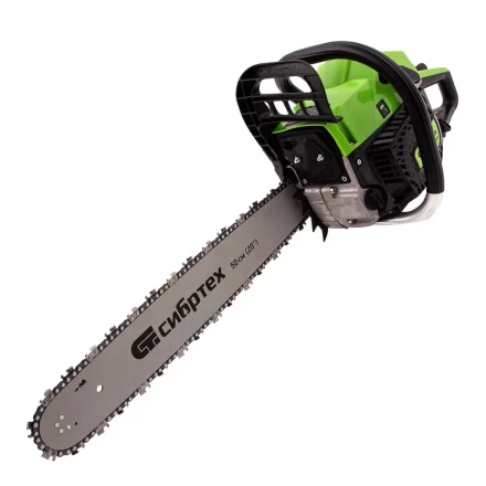 Пила цепная бензиновая БП-5850, 58 см3, шина 50 см, шаг 0.325, паз 1,5 мм, 76 звеньев Сибртех 95210 купить в Надыме