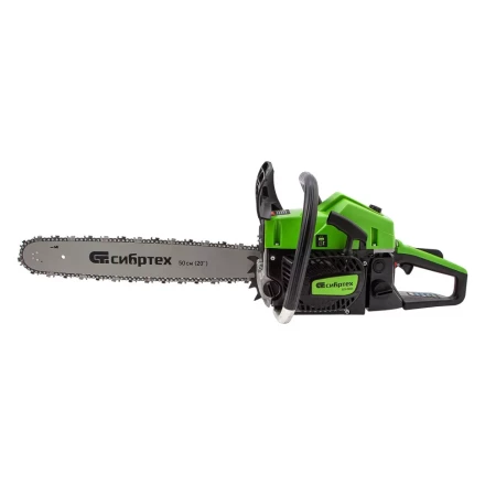 Пила цепная бензиновая БП-5850, 58 см3, шина 50 см, шаг 0.325, паз 1,5 мм, 76 звеньев Сибртех 95210 купить в Надыме