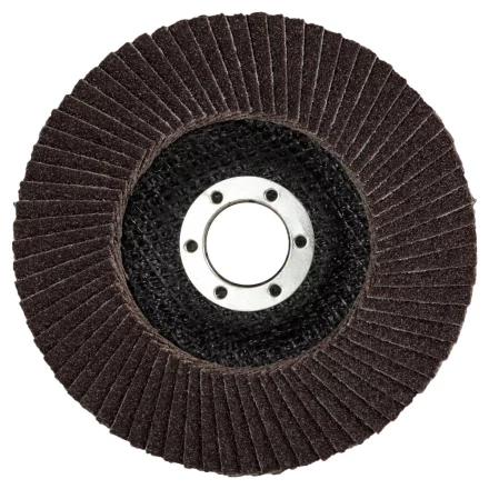 Круг шлифовальный ЗУБР "ЭКСПЕРТ" лепестковый торцевой, тип КЛТ 1, зерно-электрокорунд нормальный, P60, 125х22,2мм 36591-125-60 купить в Надыме