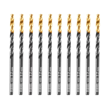 Сверло по металлу, 3,2 мм, HSS-Tin, Golden Tip, 10 шт. Denzel 717206 купить в Надыме