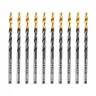 Сверло по металлу, 3,2 мм, HSS-Tin, Golden Tip, 10 шт. Denzel 717206 купить в Надыме