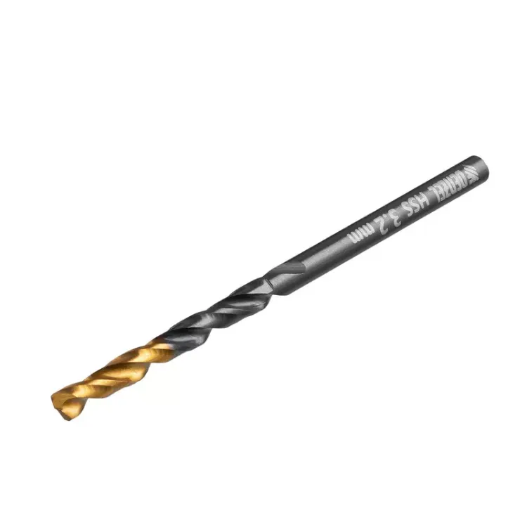 Сверло по металлу, 3,2 мм, HSS-Tin, Golden Tip, 10 шт. Denzel 717206 купить в Надыме