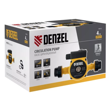 Циркуляционный насос CP32-4, напор 4 м, 50 л/мин, 1 м кабель, монт. длина 180 мм Denzel 99413 купить в Надыме