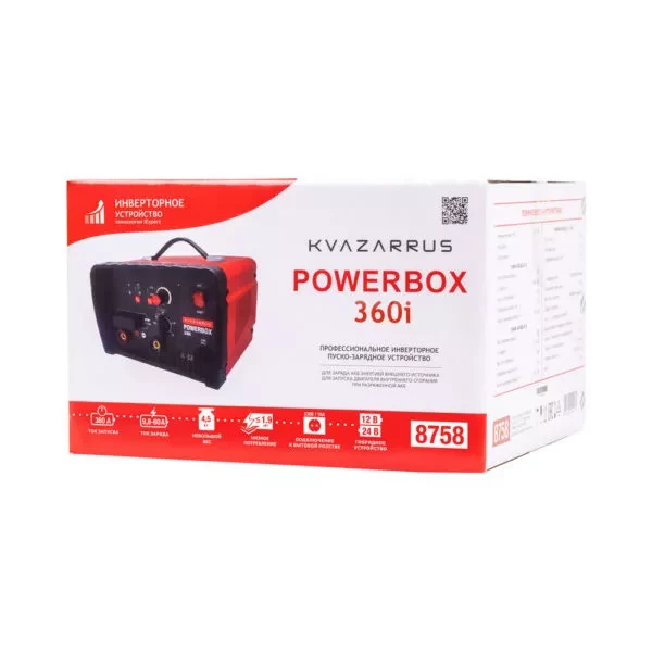 Инверторное пуско-зарядное устройство KVAZARRUS PowerBox 360i таймер цветная коробка купить в Надыме