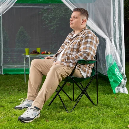 Стул складной с подлокотниками и подстаканником 81 х 51 х 86 см Camping Palisad 69608 купить в Надыме