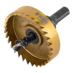 Коронка по металлу HSS, 55 мм, нитридтитановое покрытие Denzel 724118