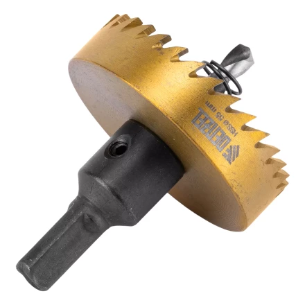 Коронка по металлу HSS, 55 мм, нитридтитановое покрытие Denzel 724118 купить в Надыме