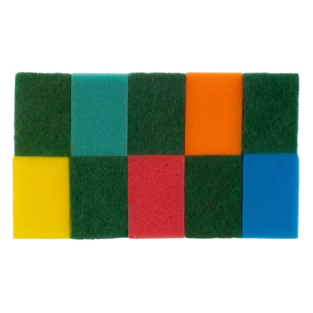 Губки для посуды Optima MAXI, 98 x 65 x 31 мм, 10 шт., Home Palisad 923545 купить в Надыме