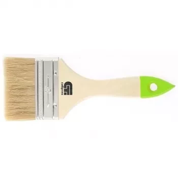 Кисть плоская 75 мм натуральная щетина деревянная ручка Сибртех 82265 купить в Надыме