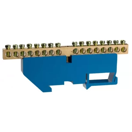 Шина СВЕТОЗАР нулевая на DIN-изоляторе, макс. ток 100А, 5,2мм, 16 полюсов 49807-16 купить в Надыме