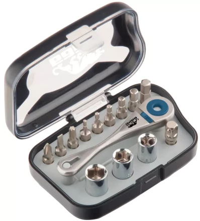 Реверсивная трещотка с набором бит и торцевыми головками, 14 шт БАРС 13313 купить в Надыме