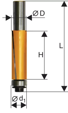 Фреза кромочная прямая ф19х50,8мм хв. 12мм Энкор 46169 купить в Надыме