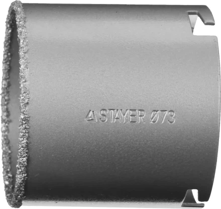 Коронка STAYER "PROFESSIONAL" кольцевая с карбидно-вольфрамовой крошкой, d=73мм 33345-73 купить в Надыме