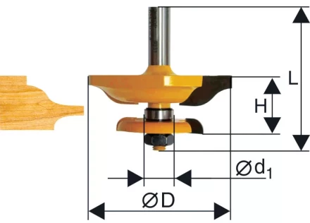 Фреза фигирейная горизонтальная двусторонние Ф79,4 мм хвостовик 12 мм Энкор 46581 46581 купить в Надыме