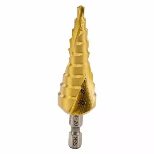 Сверло ступенчатое HSS TiN с спиральным желобком, 4-20x75, 1/4" (Makita D-40185) купить в Надыме