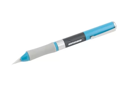 Нож для дизайна выдвижное перовое лезвие двухкомпонентная рукоятка металлическая клипса для фиксации 150 мм + 2 з.л GROSS 78885 купить в Надыме