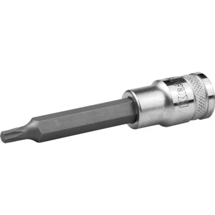 Торцовая бита-головка KRAFTOOL "INDUSTRIE QUALITAT", удлиненная, материал S2, TORX, сатинированная, 1/2", Т27 27906-27_z01 купить в Надыме