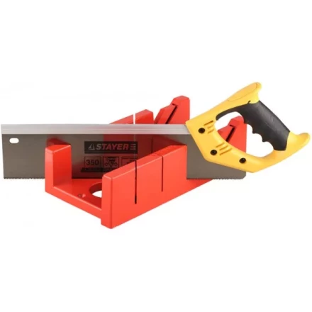 Набор STAYER: пластмассовое + ножовка с 2-комп рукояткой, усиленный обушок, стусло MAXI 4&quot; (для заготовок 100ммх52мм) в комплекте с ножовкой 15395-35 купить в Надыме