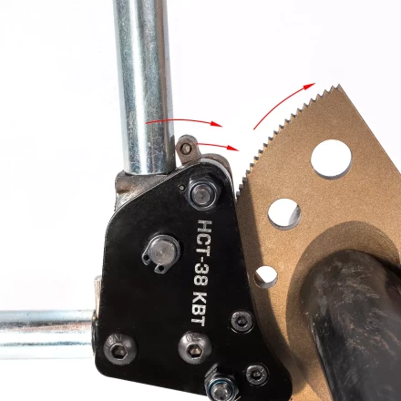 Секторные ножницы КВТ НСТ-38 для резки кабелей до 38 мм, проводов АС со стальным сердечником и прутков из низкоуглеродистой стали (84394) купить в Надыме