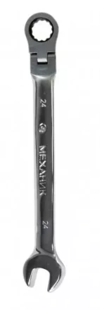 Ключ гаечный комбинированный 24х24 с шарниром и трещоткой 26419 купить в Надыме