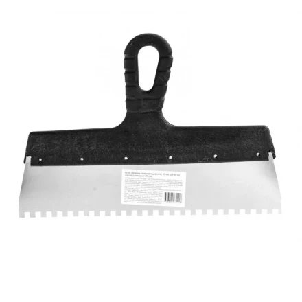 Шпатель из нержавеющей стали 300 мм зуб 6 х 6 мм пластмассовая ручка 85140 купить в Надыме