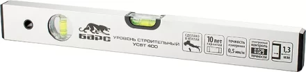 Уровень алюминиевый 2000 мм толщина профиля 1.3 мм 2 глазка  БАРС 35140 купить в Надыме