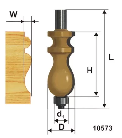 Фреза кромочная фигурная ф222х41мм хв 12мм 10573 купить в Надыме