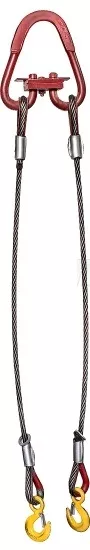Строп канатный двухветвевой 2СК 0.63 т L=7.5 м Звено РТ-3 с кч din 0.75 т канат din опрессовка купить в Надыме