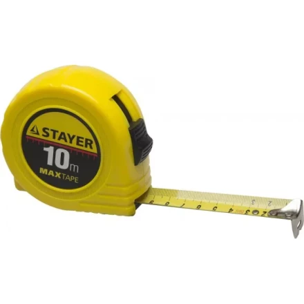 Рулетка STAYER "МASTER" "MaxTape", пластиковый корпус, 10м/25мм 34014-10-25 купить в Надыме