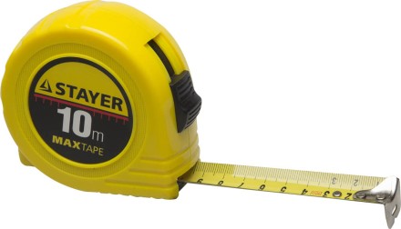 Рулетка STAYER &quot;МASTER&quot; &quot;MaxTape&quot;, пластиковый корпус, 10м/25мм 34014-10-25 купить в Надыме